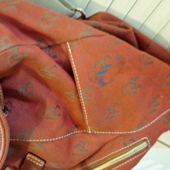 Dooney & Bourke Red Monogram Backpack Bag - Picture 4 of 7